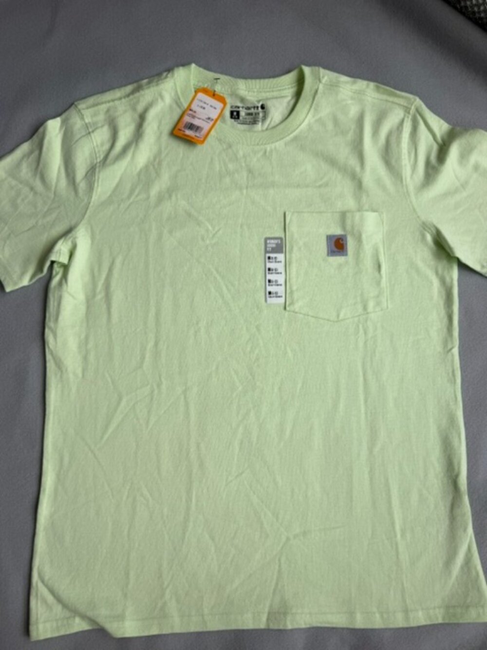 Women's Carhartt loose fit short sleeve t-shirt. Color: Green Size: Medium